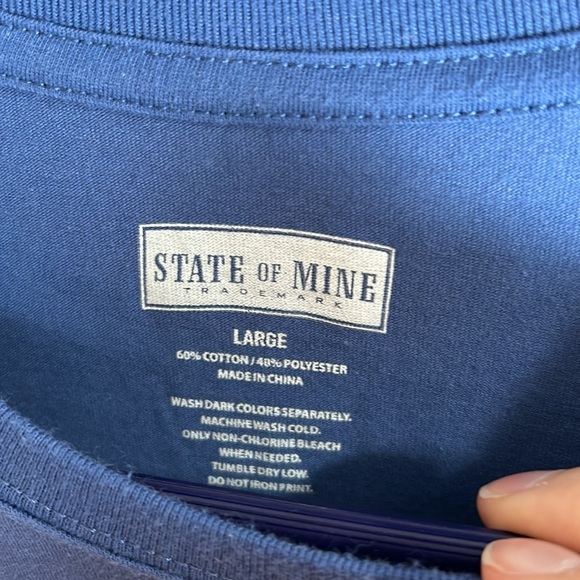 State Of Mine Don’t Stop Retrieving‎ Dog Graphic Tee Americana Bandana Blue - Picture 3 of 5